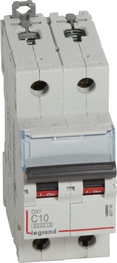 Legrand 5 stk Automatsikring DX3 C 10A 2P, 2M, 6/10kA