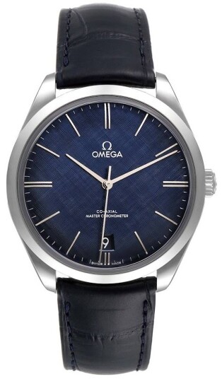 Omega Herreklokke 435.13.40.21.03.001 De Ville Tresor Blå/Lær Ø40