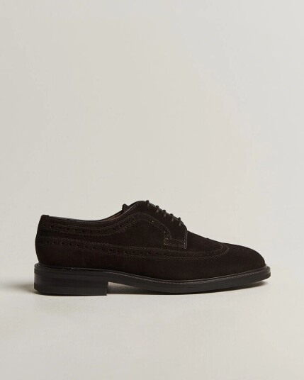 Loake Shoemakers Sovereign Longwing Suede Derby Dark Brown Loake Shoemakers Sovereign Longwing Suede Derby Dark Brown