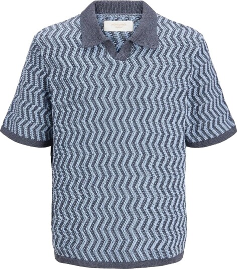 Jack & Jones Joraiden Knit Split Neck Polo Styd Jnr   Multi/patterned   164