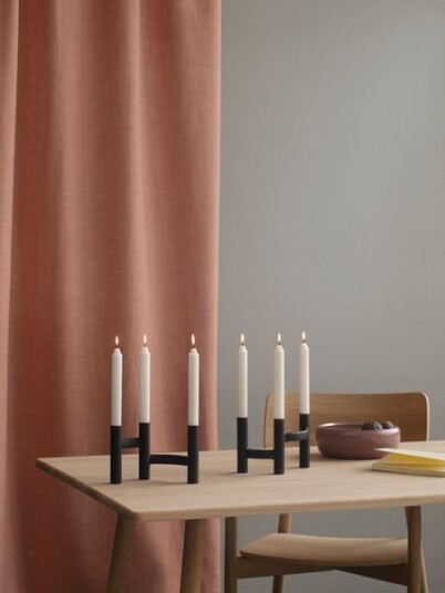 Stelton Ora Trearmet Lysestake Svart H13CM Stelton Ora Trearmet Lysestake Svart H13CM