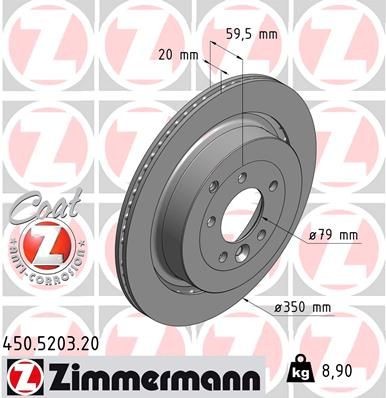 Bremseskive ZIMMERMANN 450.5203.20