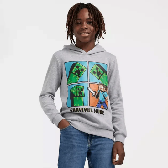 Minecraft Hettegenser Survival Mode - 152 / 12 år - Barn - 60% bomull/40% polyester