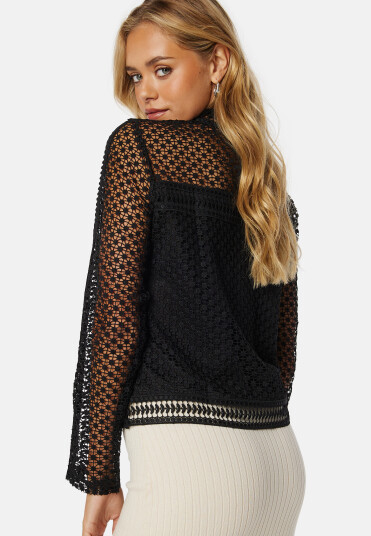 Y.A.S Alberta LS New Lace Top Black M