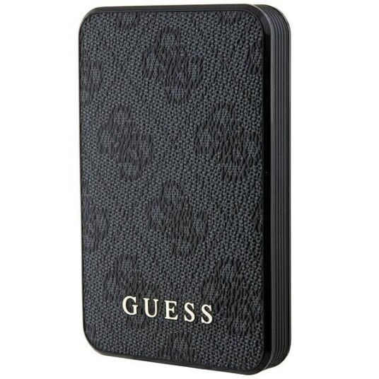 Guess GUPB5LP4GEGK 5000 mAh 15W Svart 4G Leather Metal Logo
