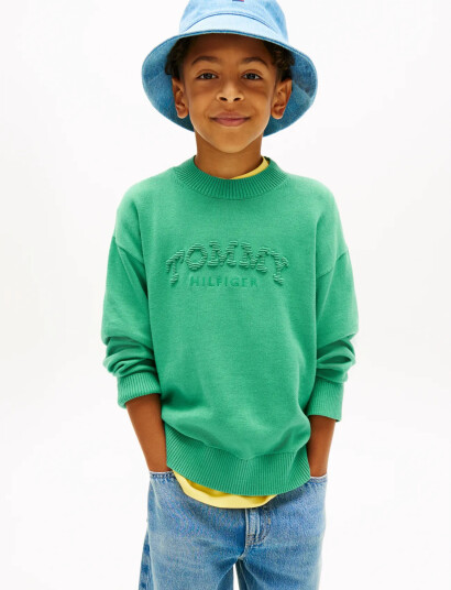 Tommy Hilfiger Monotype Graphic Sweater Ls Green 176