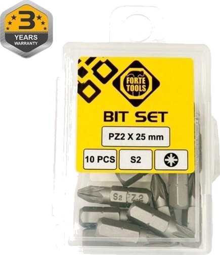 Forte Skrutrekkerbits Pz2 25 Mm 10 Stk