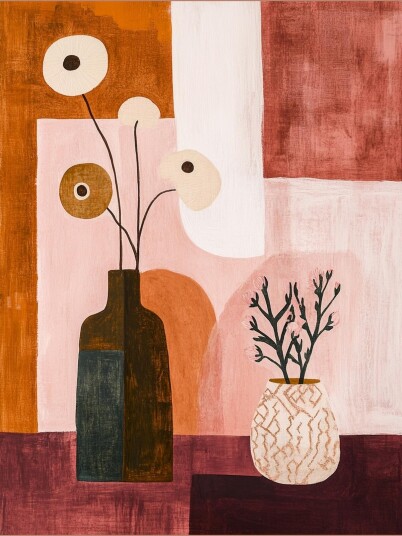 Poster   Abstrakt Blomsterdesign