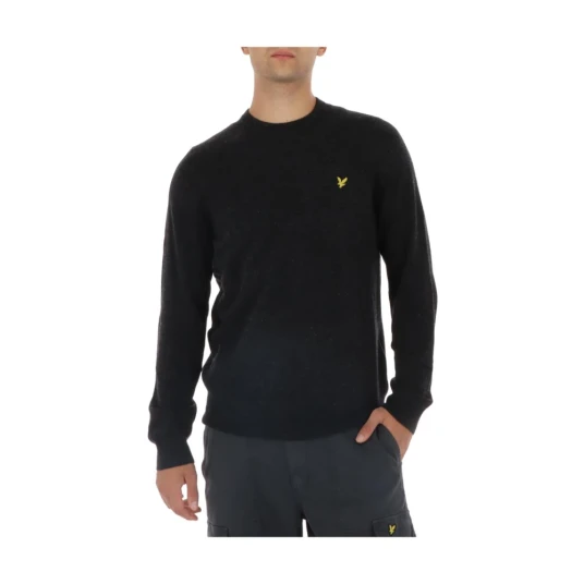 Lyle & Scott Lambswool Blend Crew Neck Jumper - Grey - L