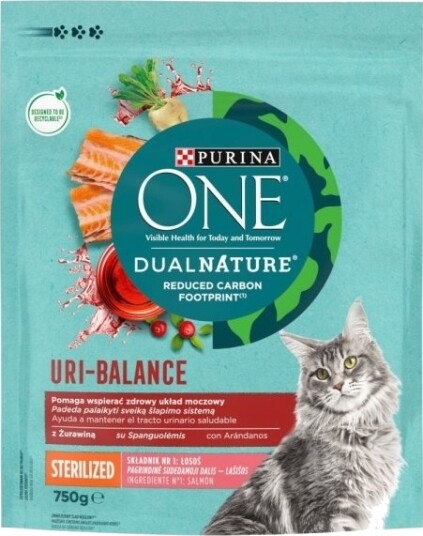 Purina One Dual Nature Sterilised I Saus 750 G Purina One Dual Nature Sterilised I Saus 750 G