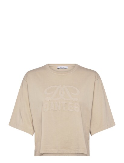 Dante6 Dante6 Maimu Loose Fit Cropped Logo Tee Beige XL