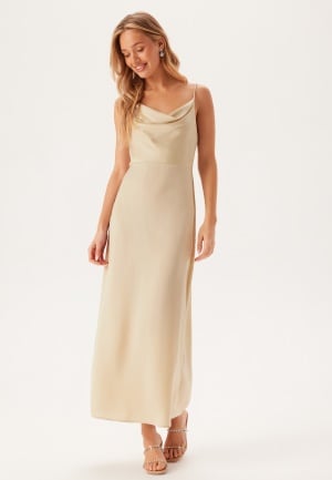 Bubbleroom Occasion Waterfall Satin Ankle dress Cream 34 Bubbleroom Occasion Waterfall Satin Ankle dress Cream 34