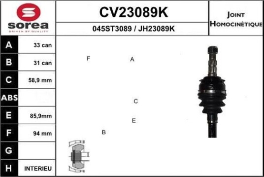 Drivledd EAI CV23089K