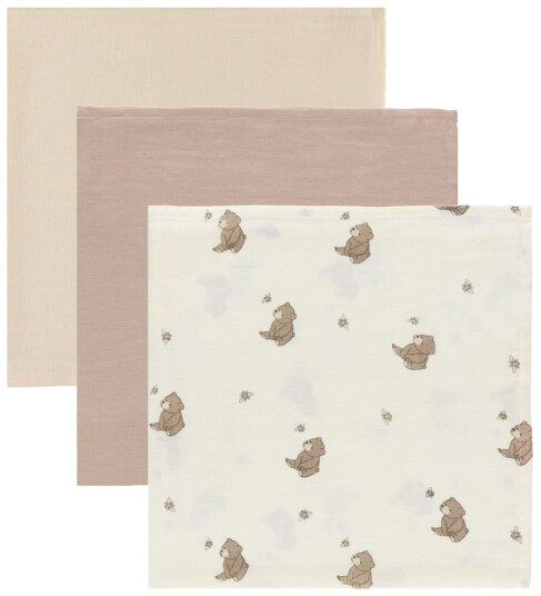 That's Mine Muslin cloth 3-Pack Bees and Bears