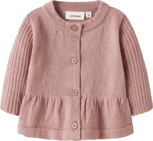 Lil"Atelier Nbfnomo Nia Wool Ls Knit Card Lil Pink 56