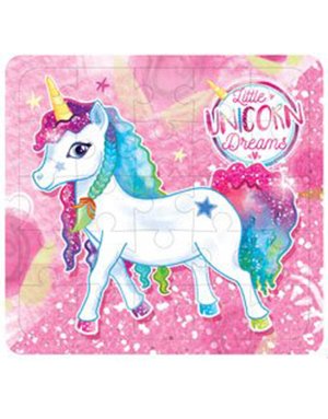 Crosswear Rosa Unicorn Mini Puslespill 25 Biter