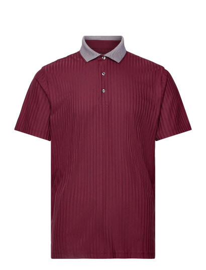 PUMA Golf Mattr Stripe Jacquard Polo - Burgundy - S