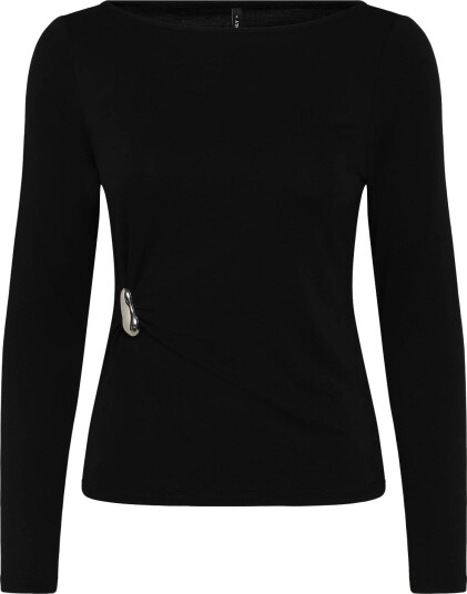 ONLY Onlelena L/S Boatneck Metal Top Jrs Noos Black XS