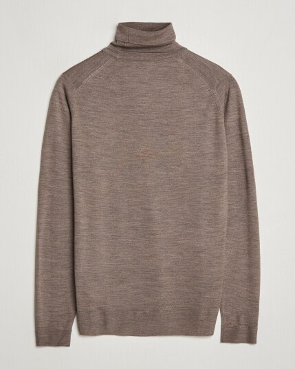 John Smedley Cherwell Extra Fine Merino Rollneck Mushroom Brown John Smedley Cherwell Extra Fine Merino Rollneck Mushroom Brown