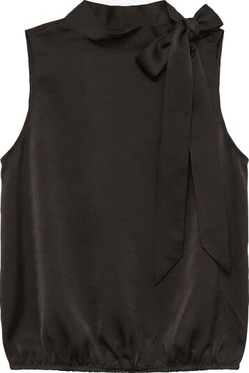 Vero Moda Vmmiro Sl Tie Top Bluse i Vevd Stoff Brun