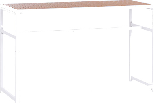 Barbord utendørs Avetrana 50x150 cm   Hvit/Brun