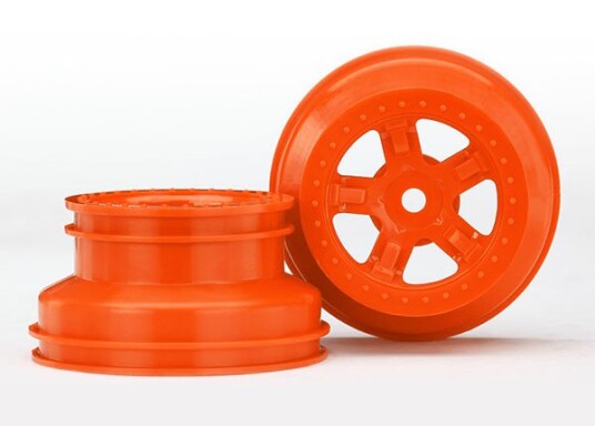 Traxxas 7673A Wheels SCT orange beadlock style dual profile Traxxas 7673A Wheels SCT orange beadlock style dual profile