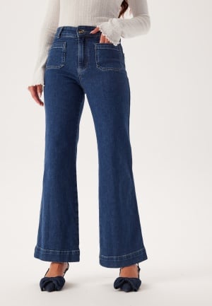ONLY Onljuicy Hw Wide Pocket Dnm Jeans Dark Blue Denim 30/32 ONLY Onljuicy Hw Wide Pocket Dnm Jeans Dark Blue Denim 30/32