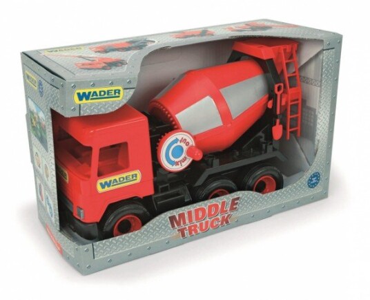 Wader Middle Lastebil Rød Betongblander 234776 Wader Middle Lastebil Rød Betongblander 234776
