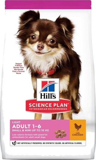 Hill's Science Plan Voksen Hundemat Light Tørrfôr til Små og Miniatyrhunder med Kylling 1,5 kg Hill's Science Plan Voksen Hundemat Light Tørrfôr til Små og Miniatyrhunder med Kylling 1,5 kg