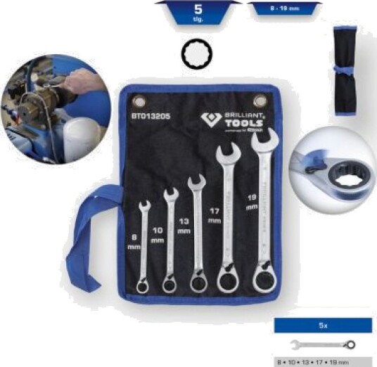 Brilliant Tools Bt013205, 583 G, 5 Styck