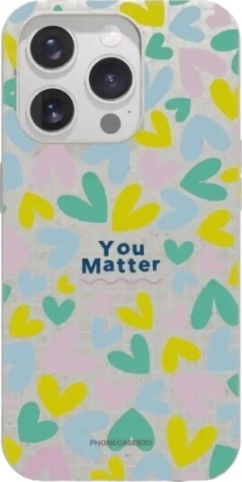 Phonecases3D iPhone 15 Pro Jess Rachel Sharp komposterbart deksel, hvit