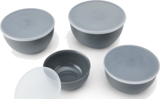 Skålsett med lokk 4 stk charcoal grey Skålsett med lokk 4 stk charcoal grey