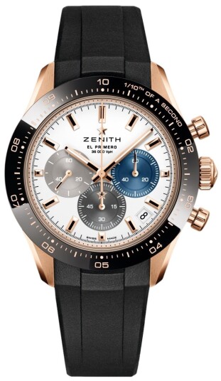 Zenith Herreklokke 18.3100.3600 69.R951 Chronomaster Sport Hvit/Gummi
