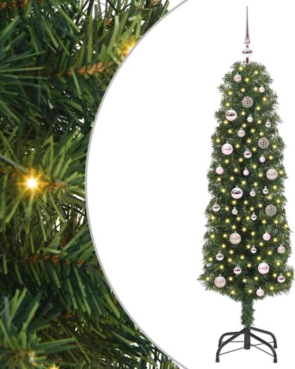  Kunstig juletre med 150 LED grønn 150 cm PVC og stål og plast