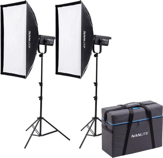 Nanlite FS-300B LED Bi-color 2-Light Kit 2700-6500K. LED lampe, strømdrevet