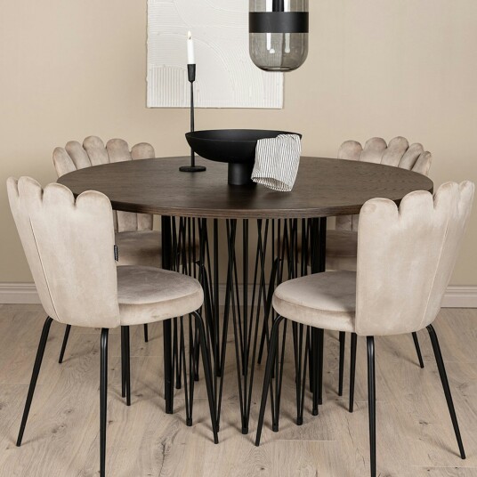 Furniture/Fashion Spisegruppe furniture/fashion Stone Ø120 cm med 4 Limhamn Light Stoler GR23026 Furniture/Fashion Spisegruppe furniture/fashion Stone Ø120 cm med 4 Limhamn Light Stoler GR23026