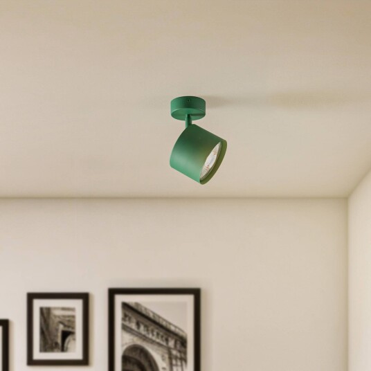 Argon Downlight Chloe justerbar grønn metall GU10 13,5 cm