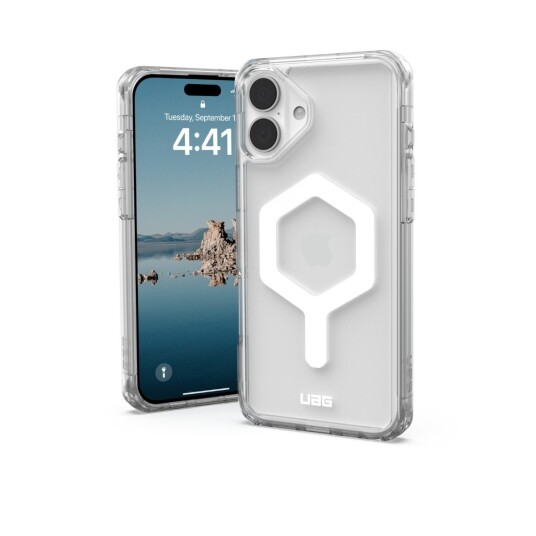 Urban Armor Gear Plyo Deksel MagSafe for iPhone 16 Plus Transparent Hvit