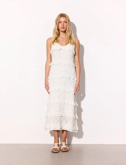 Hunkøn Sienna Knit Dress Cream L Hunkøn Sienna Knit Dress Cream L