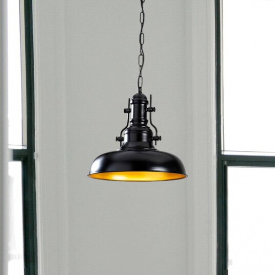 Opviq Berceste 200-S hengelampe Ø32cm svart/gull Opviq Berceste 200-S hengelampe Ø32cm svart/gull