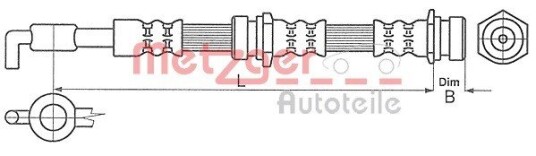 Bremseslange METZGER 4114057