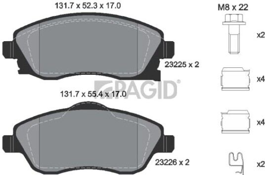 PAGID T5128N Bremseklosser