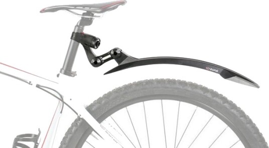 ZÉFAL Mudguard Deflector RM60+ 26 - 29 Black MTB, Technopolymer resin with dual material spoiler, MD-Turn - On seat
