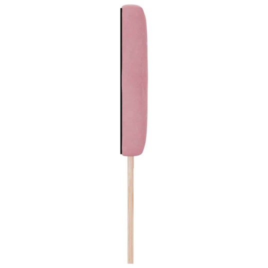 Hodegjerde med krystallknapper tuftet rosa 200 cm fløyel