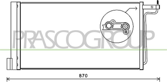 Kondensator klimaanlegg PRASCO FD428C001