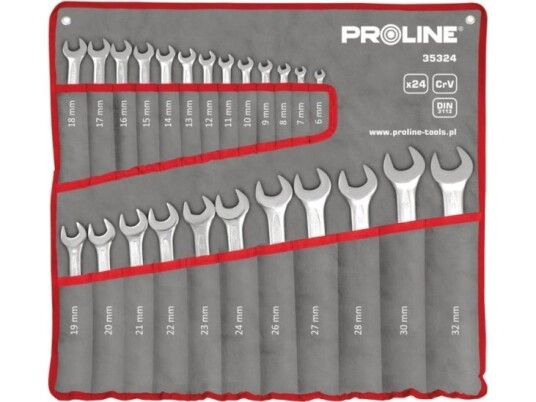 Pro-Line Kluczy Płasko-Oczkowych 6-32Mm 24Szt. (35324) Pro-Line Kluczy Płasko-Oczkowych 6-32Mm 24Szt. (35324)