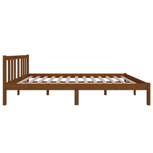 vidaXL Sengeramme honningbrun heltre 120x200 cm