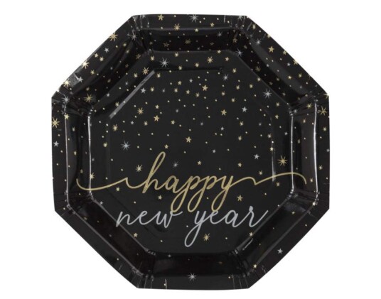 Papptallerken Happy New Year Pk/8 Papptallerken Happy New Year Pk/8