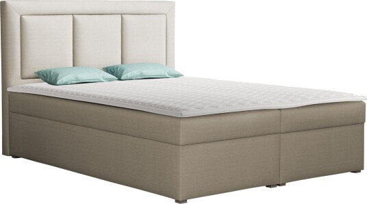Moden Kontinentalseng 140x215 cm Beige/Grå