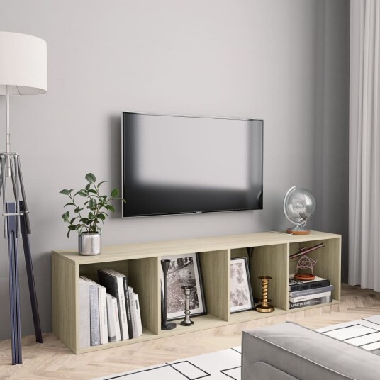 vidaXL Bokhylle/TV-benk sonoma eik 143x30x36 cm vidaXL Bokhylle/TV-benk sonoma eik 143x30x36 cm